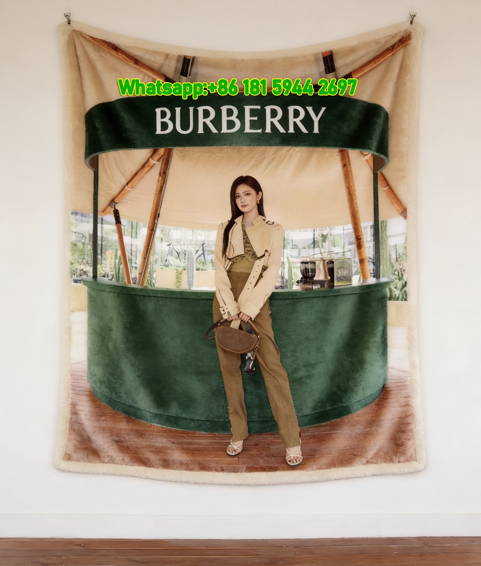 Burberry Flannel Fleece Sofa Throw Blanket B244